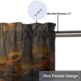 thumbnail image 5 of Fall Deer Forest Rod Pocket Thermal Insulated Curtain Valance Wildlife Animal Elk Rustic Cabin Moose Camping Window Treatment Valance Curtains for Bathroom 54 by 18 in, 1 Panel, 5 of 6