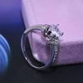 thumbnail image 5 of EOEMY 925 Sterling Silver Crystal Bow Ring Women'S Wedding Rings Jewelry Size 6-10-9, 5 of 6