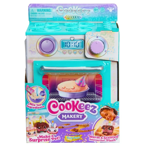 Cookeez Makery Bake Your Own Plush PARTY Treatz Oven Playset (1 RANDOM Mystery Interactive Plush)
