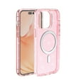 thumbnail image 7 of for iPhone 14 Pro Magnetic Case [Compatible with Magsafe], Clear Glitter Full Body Protective Cover Slim TPU Transparent Shockproof Bling Phone Case for iPhone 14 Pro 6.1", Pink, 7 of 7