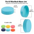 thumbnail image 4 of Uxcell Plastic Jar Lids Wide Mouth Canning Jars Top Food Storage 12packs, 4 of 7