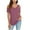 Red, variant on Fesfesfes Womens T Shirts Women's Fashion Casual Solid V-Neck Short Sleeve Loose T-Shirt Pullover Tops Women Shirt L(US:8)