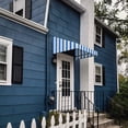 thumbnail image 2 of Awntech 4.38 Ft New Yorker Fixed Awning Canopy with Rigid Valance (52.5in x 16in x 30in), Bright Blue/White Stripe, 2 of 4