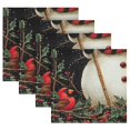 thumbnail image 5 of BZSMCE Satin Native Fab Cotton Dinner Napkin Scarf Winter Snowman Reusable, 5 of 8