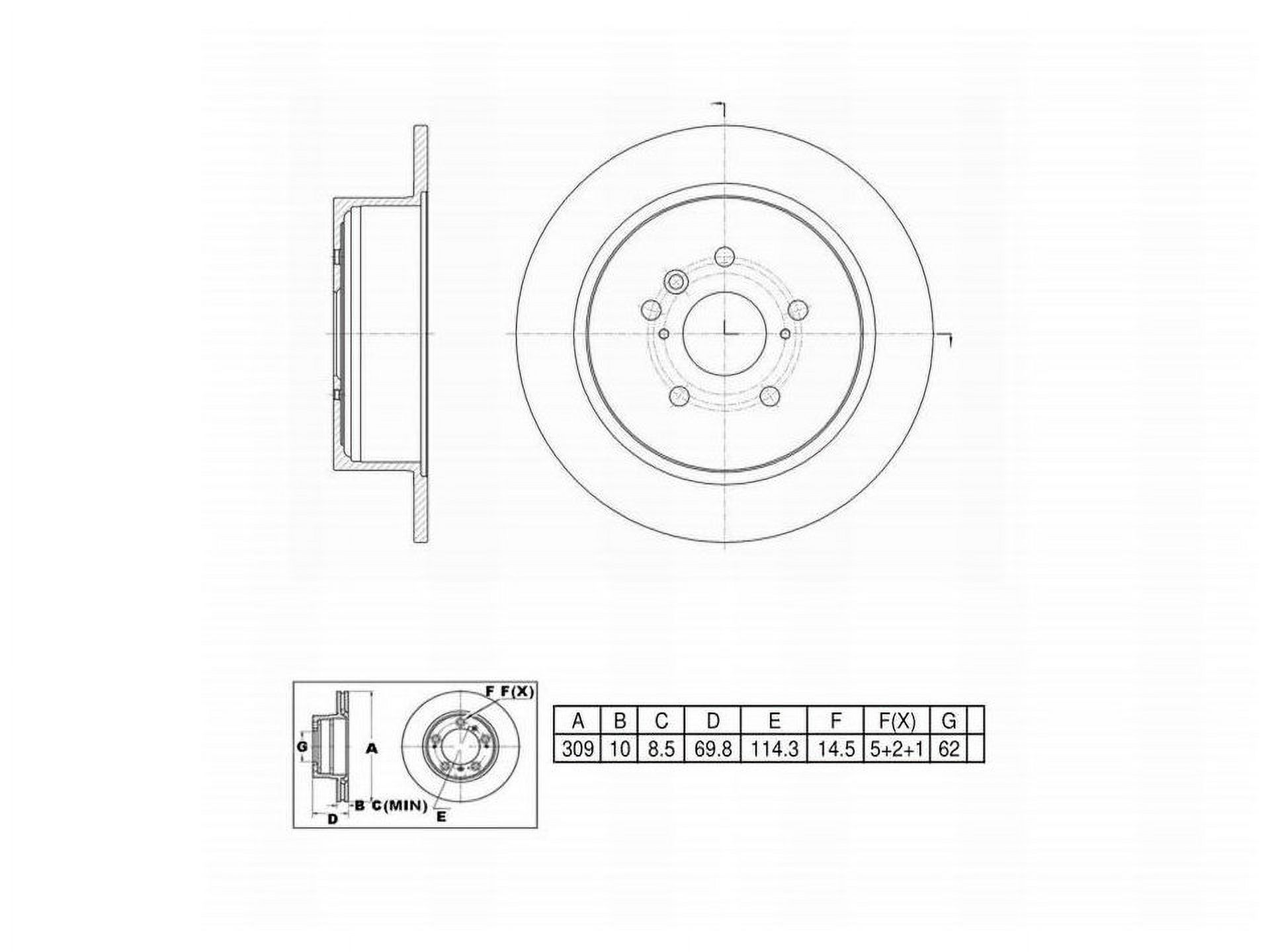 Ultra High Carbon 700 Brake Kits, Rear UHCK7204, Toyota Highlander 2013-2008