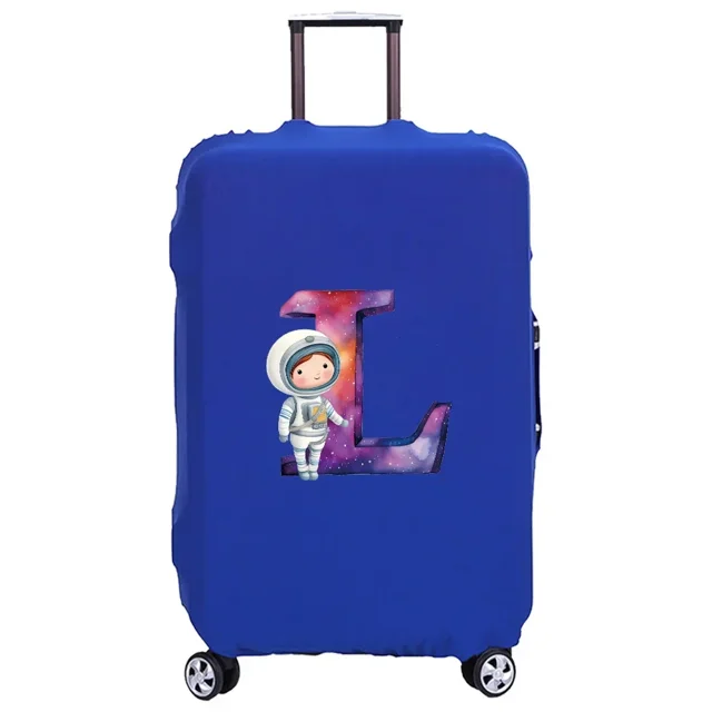 Housse de Valise Lavable Housse de Protection Anti-Rayures Housse Adaptée pour Motif Imprimé Astronaute Convient 18-32 Pouces 8astronaut letter L S