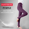 thumbnail image 2 of Fgnfyis Women's Winter Leggings Warm Footed Pantyhose Tights for Women for Cold Weather and Fashion Layering Purple, 2 of 8