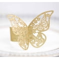 thumbnail image 4 of 50Pcs Laser Hollow Paper Butterfly Paper Ring Glitter Gold Paper Button Towel Button Napkin Button, 4 of 9