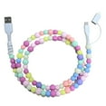 thumbnail image 1 of Beaded 2-in-1 USB for Charging and Data Sync with Fashionable Design Enhanced Durability Fast Transfer, 1 of 4