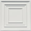 222-Schoolhouse 2 ft. x 2 ft. PVC Lay-in or Glue-up Ceiling Tile in White Matte (100 Sq. ft. / Pack) - 25 Pieces