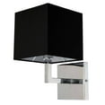 thumbnail image 2 of 77-1W-PC-BK Dainolite Lucas - 1 Light Wall Sconce-Polished Chrome Finish-Black  Shade Color, 2 of 4