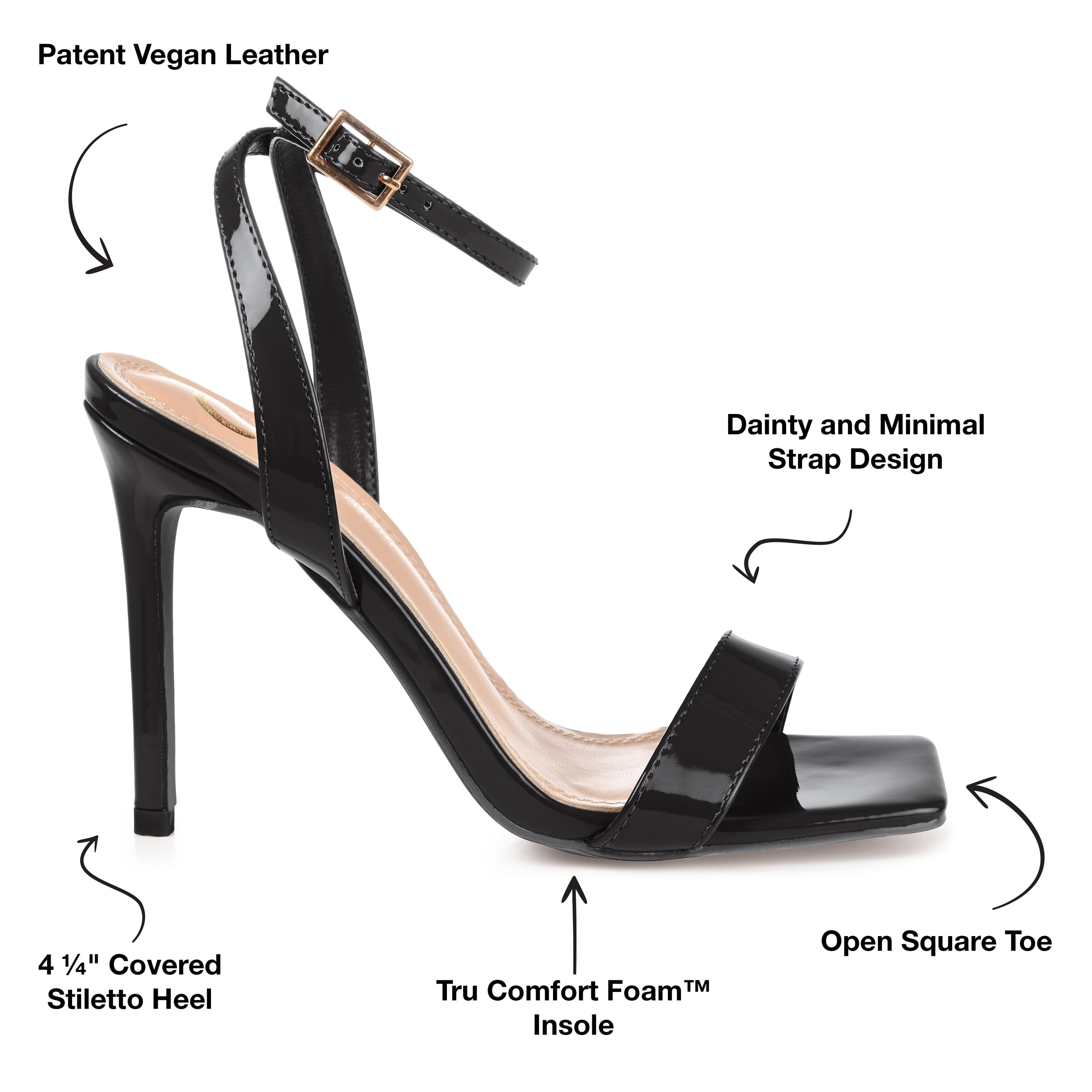 Journee Womens Dorian Open Toe High Stiletto Sandals