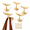 Gold, variant on Black Whale Tail Wall Hooks Set of 5 Heavy Duty Mounted Decorative for Coats Towels Robes