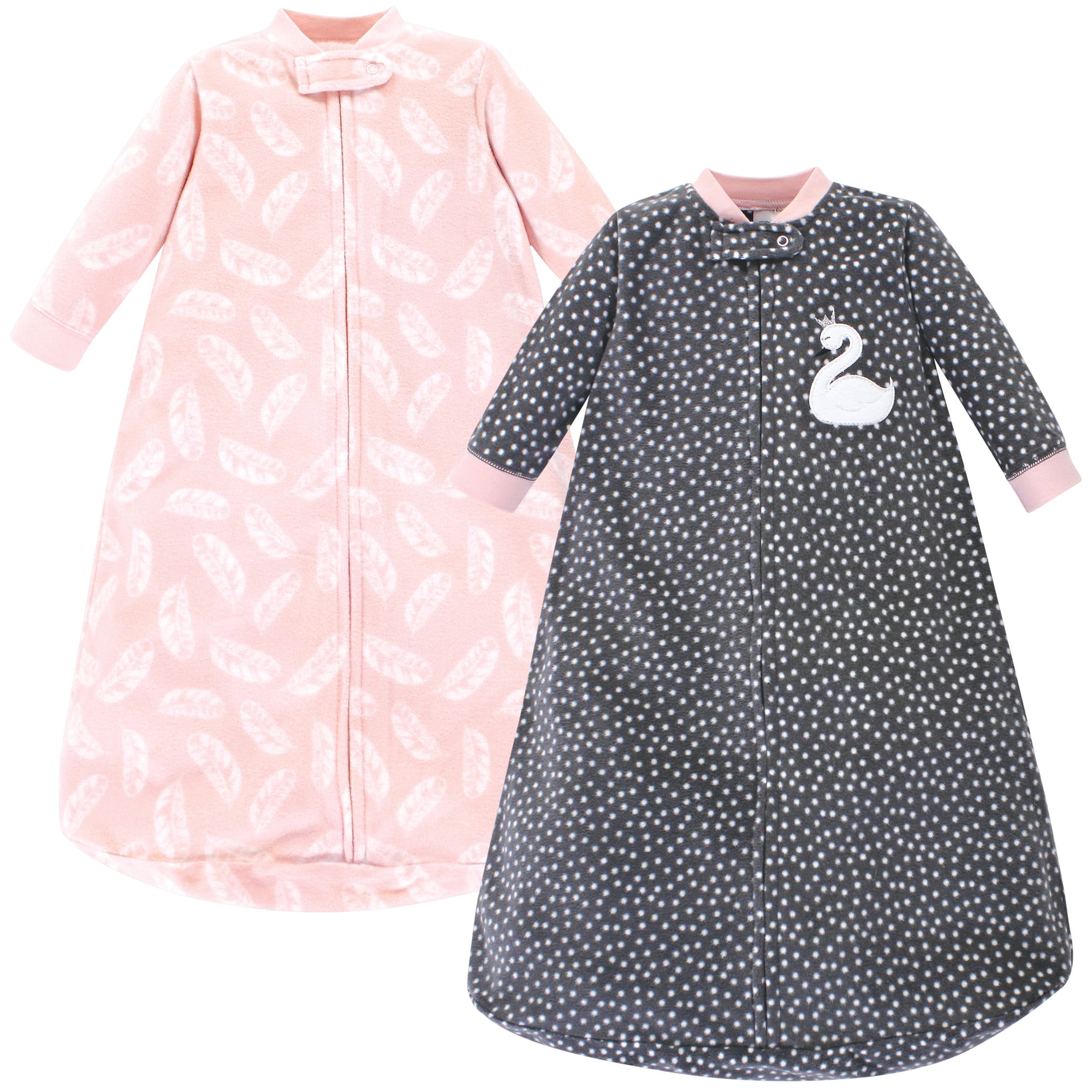 Hudson Baby Hudson Baby Newborn Girl Fleece Long Sleeve Sleep Sack, 2pk