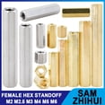 thumbnail image 2 of M2 M2.5 M3 M4 M5 M6 Female Hex Motherboard Standoff Rack Spacers Brass Stainless Steel Metric Thread PCB Support Pillars Column, 2 of 5