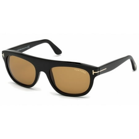 Tom Ford - Tom Ford FT0594 01E Federico-02 Black Rectangular Sunglasses ...