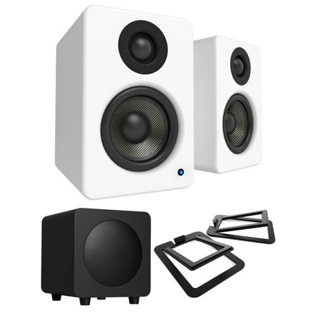 Kanto Yu2 Powered Desktop Speakers White With Subwoofer And