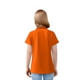 thumbnail image 7 of Short Sleeve Polo Shirts Girls Kids Uniform Polo Shirt 3-14 Years, Orange, 7 of 7