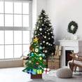 thumbnail image 6 of DIY Felt Christmas Tree Set for Toddlers, Door Wall Hanging Xmas Gifts Christmas Decorations Indoor, 3.6FT Family 3D Fake Xmas Tree Decor with 23 pcs Detachable Ornaments, 6 of 8