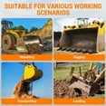 thumbnail image 7 of M optimized Bucket Tooth Bar for Sub-Compact Tractor, 57" Heavy Duty Tractor Bucket Teeth Fits Bucket Cutting Edges Sized 1/2" or Less, No Drilling Required, Black, 7 of 7