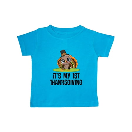 

Inktastic First Thanksgiving Pilgrim Turkey Gift Baby Boy or Baby Girl T-Shirt