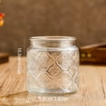 thumbnail image 2 of Clearance! Food Storage Containers with Lids, Kingtowag Vintage Begonia Flower Glass Sealed Jar Transparent, Pattern Glass Sealed Jar Large Tea Storage Jar Large Caliber Grains Jar Household Bottle, 2 of 3
