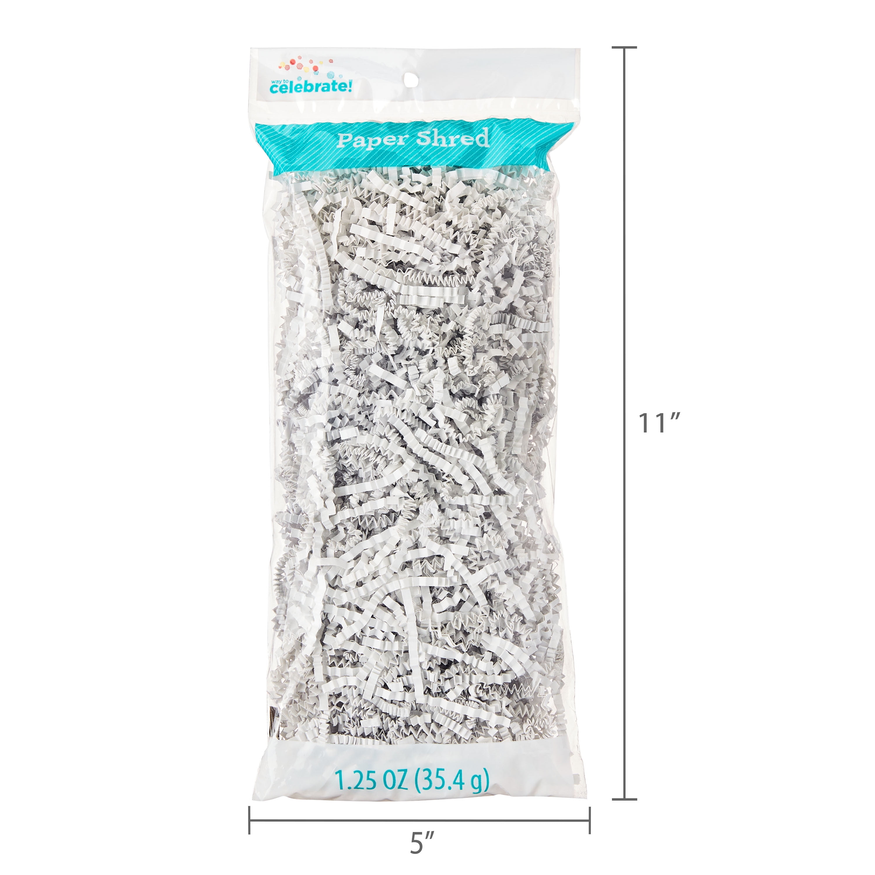 White Paper Shred, 1.25 oz, by Way To Celebrate