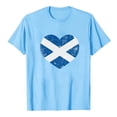 thumbnail image 3 of Graphic Tees for Women T-Shirts Scottish Flag Print Short Sleeve Crew Neck Tee Top for Women Casual Fashion and Patriotic Scotland Apparel Blue L, 3 of 3