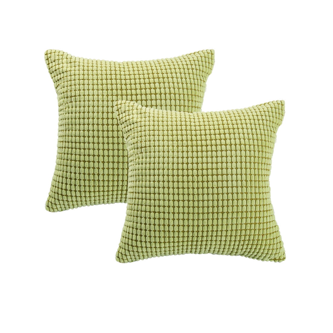 Unique Bargains 2Pack Decoratiove Throw Pillow Covers Light Green 18" x 18"