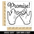 thumbnail image 2 of Promise Hands Pinky Swear Square Rubber Stamp Stamping Scrapbooking Crafting - Medium 1.75in, 2 of 7