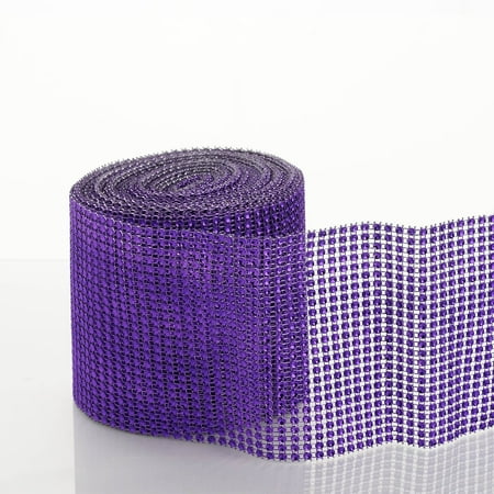 Efavormart Wedding Banquet Decoration Faux Diamond Dazzling Mesh Ribbon Wrap 4.5x10 yards