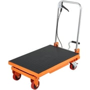 SKYSHALO Hydraulic Lift Table Cart 330 lbs Manual Single Scissor Lift Table 28.5"
