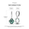 thumbnail image 3 of NARMO Original Horseshoe Clover 925 Sterling Silver Hoop Earrings Green AAA CZ for Women Jewelry Birthday Gift, 3 of 3