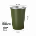 thumbnail image 5 of 2 or 4 304 stainless steel beer cups, portable camping cups, single-layer crimped coffee cups, outdoor barbecue water cups, 5 of 15