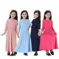 thumbnail image 4 of KYAIGUO Robes à Volants pour Filles 1-12 Ans Bébé Manches Longues Décontractées Robe Maxi Ligne A, 4 of 8