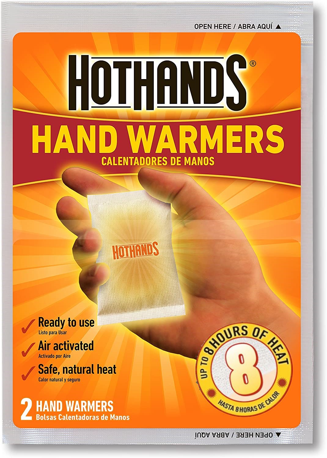 HotHands Hand Warmers Long Lasting Safe Natural Odorless Air Activated Warmers - Up to 8 Hours of Heat, 36 Pairs (72 Total Warmers)
