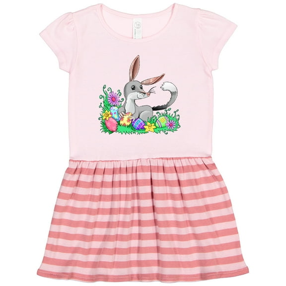 Inktastic Easter Bilby with Eggs and Flowers Gift Toddler Girl Dress
