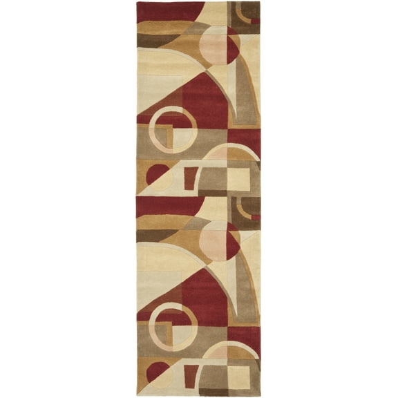 SAFAVIEH Rodeo Drive Clarissa Abstract Wool Runner Rug, Beige/Multi, 2'6" x 16'