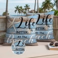 thumbnail image 3 of Blue Beach Outdoor Pillow Covers 20x20 Set of 2,Waterproof Patio Throw Pillowcase Protectors,Coastal Starfish Graffiti Retro Wooden Plank Decorative Pillow Shams Cushion Covers for Seat Bed Couch, 3 of 8