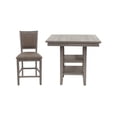 thumbnail image 2 of LiviNest 5 Piece Counter Height Dining Set: Compact Square Table with Storage Shelf & Upholstered Chairs - Modern Farmhouse Style for Small Space Dining & Home Office Use, 2 of 6