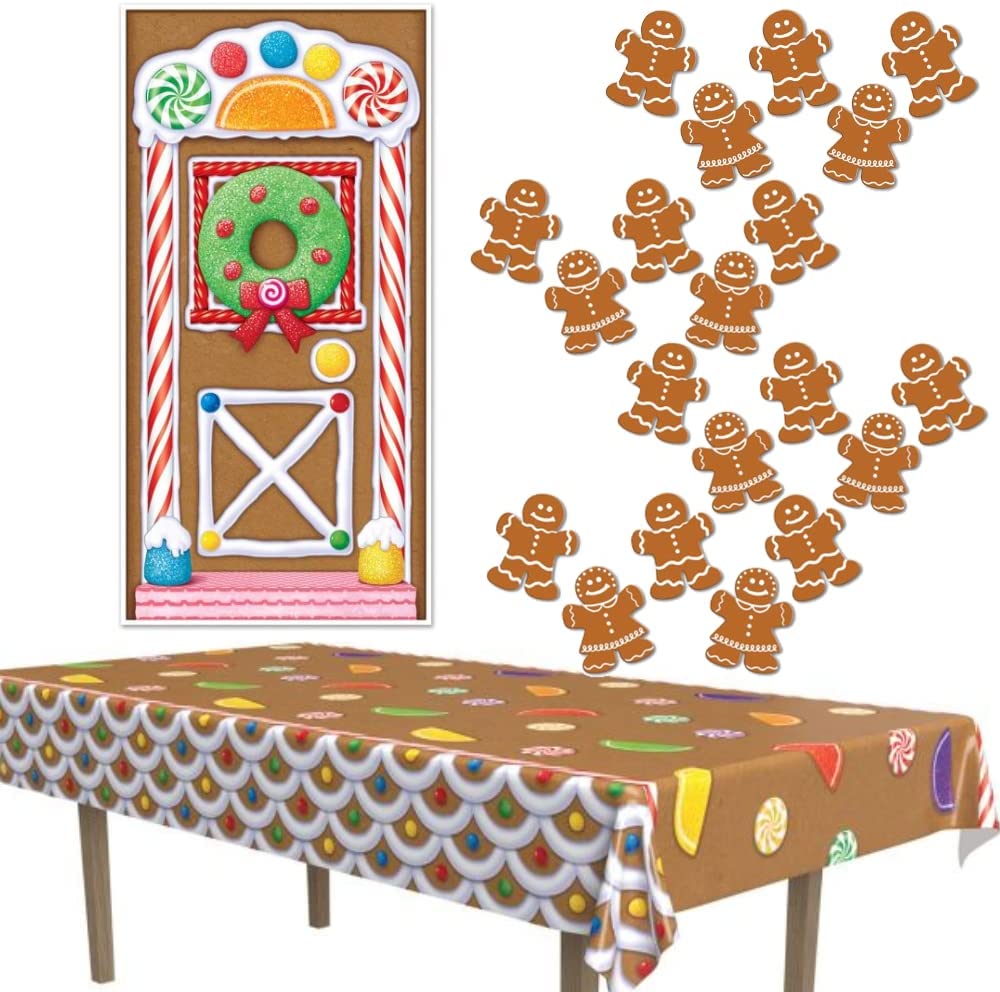 Gingerbread Party Decorations With Gingerbread House Door Decorations