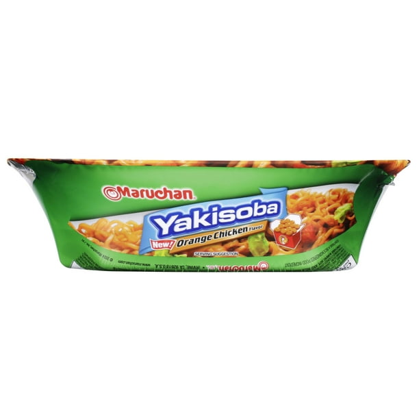 Maruchan Yakisoba Orange Chicken Noodles, 4 Pack for Breakroom