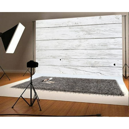 - HelloDecor Polyster 7x5ft Photography Backdrop Painted White Planks Stripe Wood Floor Scene Photo Background Children Baby Adults Portraits Backdrop