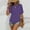 Purple, variant on Oversized Tshirts for Women Boxy Tee Shirts Plain Workout Tops Drop Shoulder Tops Plus Size Tops Crewneck Basics Casual Work Tees Loose Tshirts for Women Dark Gray L