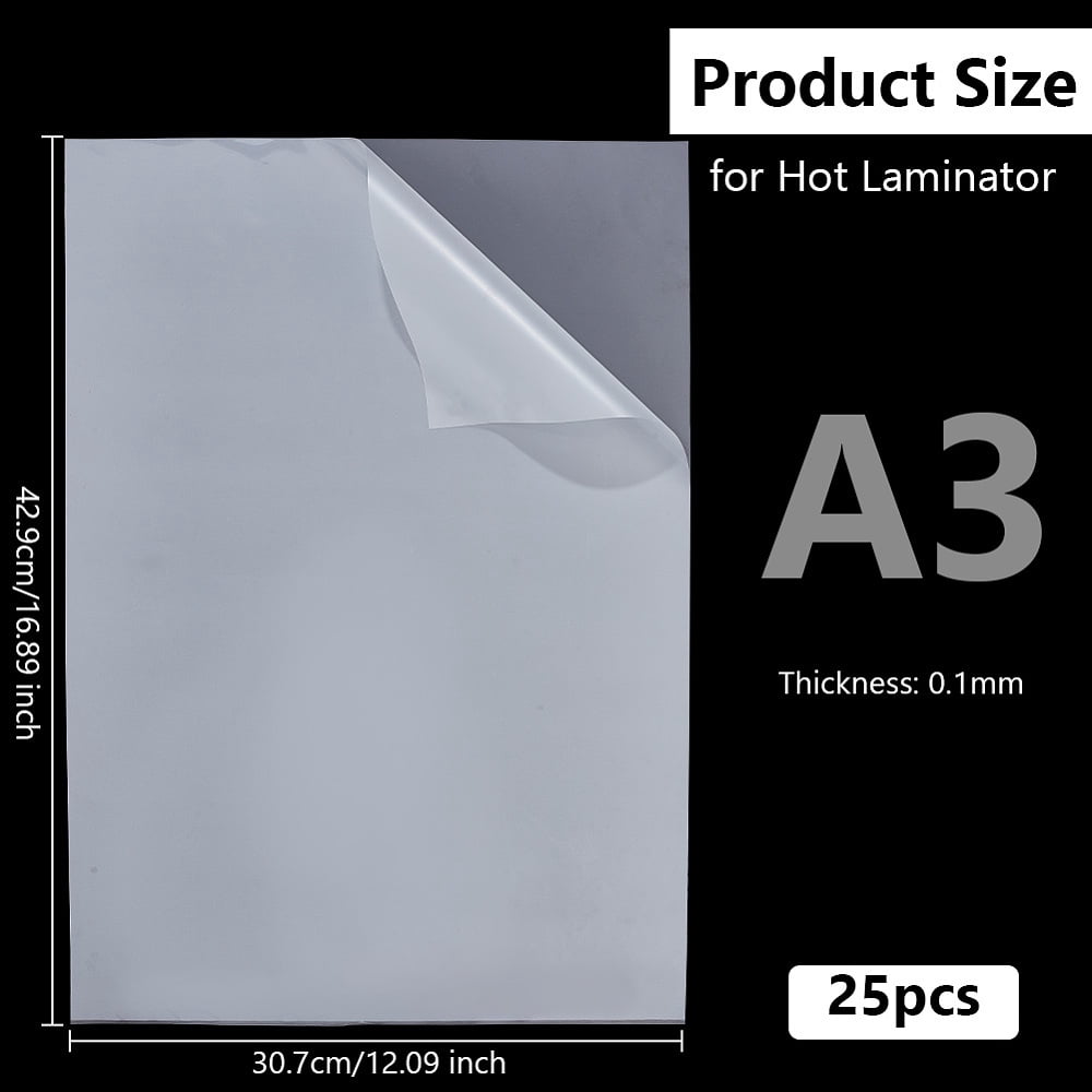 Laminating Pouch Film Photo Protecting Sheets for Hot Laminator Clear 429x307x0.1mm