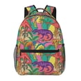 thumbnail image 1 of Disketp Colorful Dinosaur Mochila Estampada para Hombre y Mujer – Mochila Ligera Clásica con Múltiples Bolsillos para Universidad, Trabajo y Viajes-One Size, 1 of 5