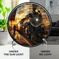 thumbnail image 3 of Train Conductor Stained Glass Window Hanging Window Suncatcher Glass Panel with Metal Chain Sun Catchers Wall Art Home Decor Gift for Women Mother's Day, 3 of 6
