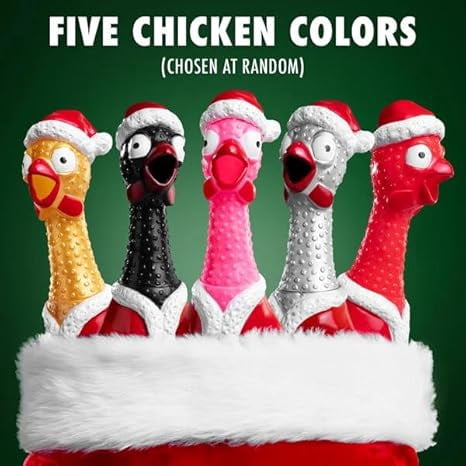 Animolds Screaming Rubber Chicken Novelty Toys, Tie Dye, Set of 6