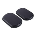 thumbnail image 1 of Reposapiés para silla de ruedas, 2 unidades, color negro, resistente, compatible con almohadillas de cuero para las piernas, soporte para las piernas, 1 of 9