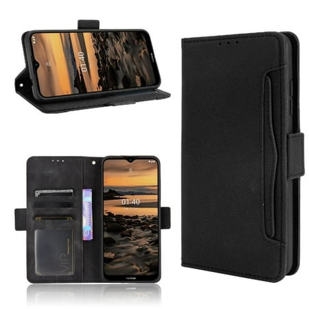 

Case for Nokia 1.4 Adjustable Detachable Card Holder Magnetic Closure Leather Wallet Cover